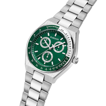 Harison Santos XM574-4 Stainless Steel Watch with Decorative Sub Dials