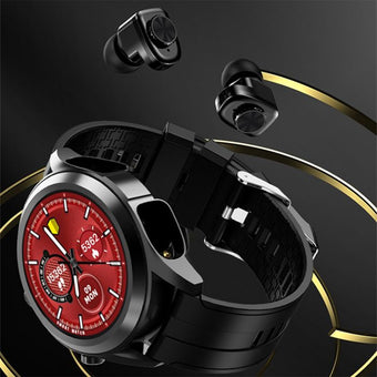 Active Pro Smart Watch with Built-in Bluetooth Earbuds