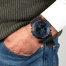 Load image into Gallery viewer, G-Shock GA100-1A2 Black and Blue Watch