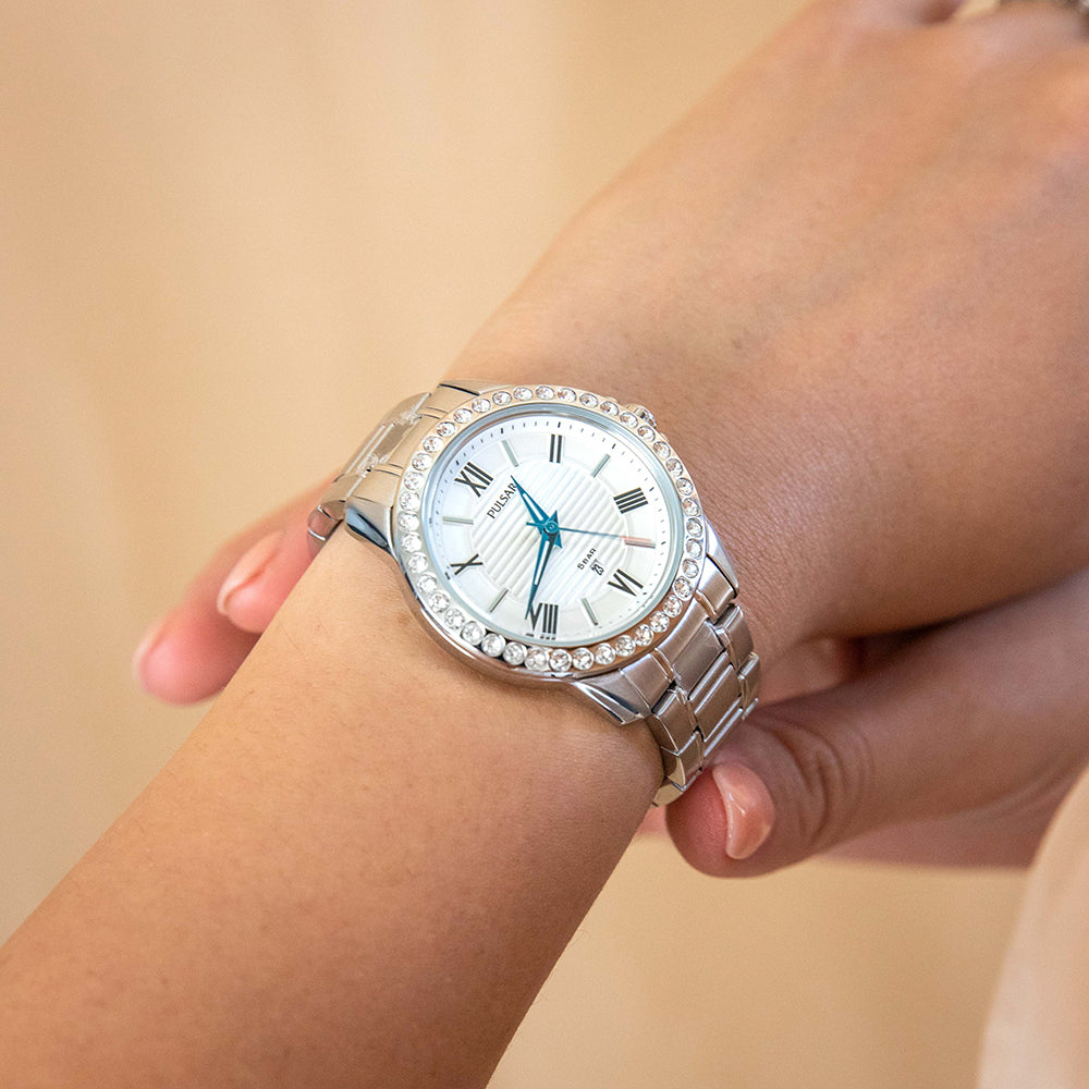 Wrist Pulsar Diamond Watch Pulsar PH7519X Swarovski Crystals