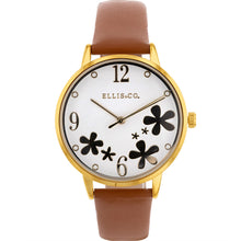 Load image into Gallery viewer, Ellis &amp; Co Bloom Tan Leather Womens Watch