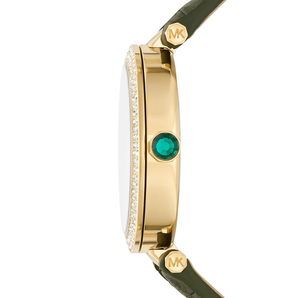 Michael Kors MK4724 Parker Green Leather Womens Watch