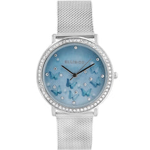 Load image into Gallery viewer, Ellis &amp; Co &#39;Sena&#39; Butterfly Dial Stainless Steel Mesh Bracelet