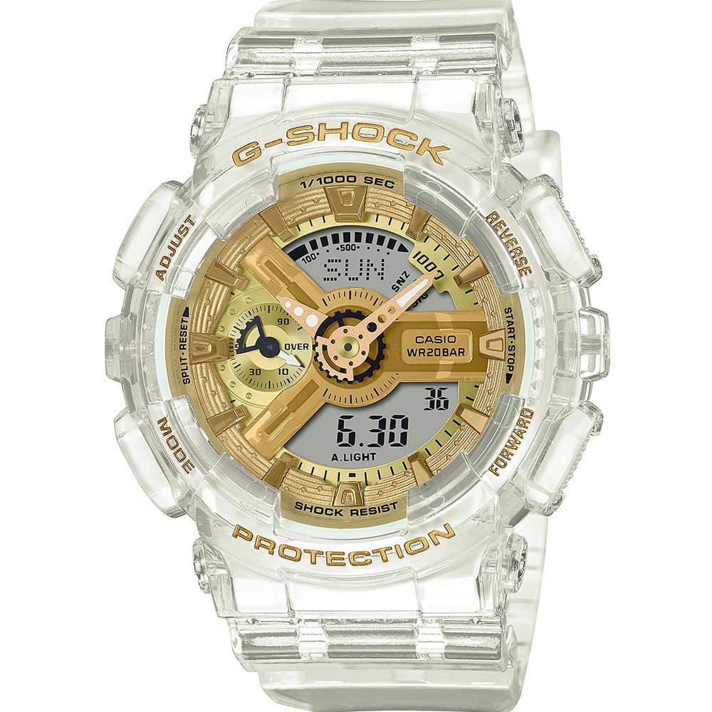 G-Shock GMAS110SG-7 Skeleton x Gold Watch