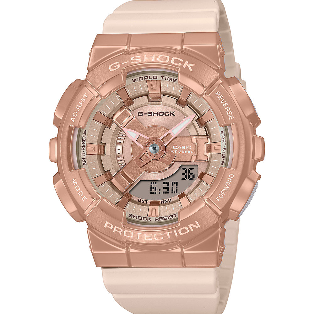 G-Shock GMS110PG-4 Metal Covered Pink Womens Watch
