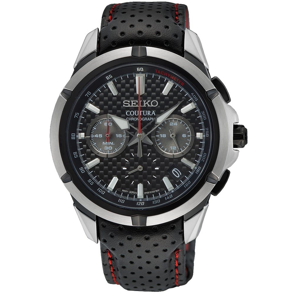 Seiko men Coutura Solar Perpetual Calendar Chronograph Watch