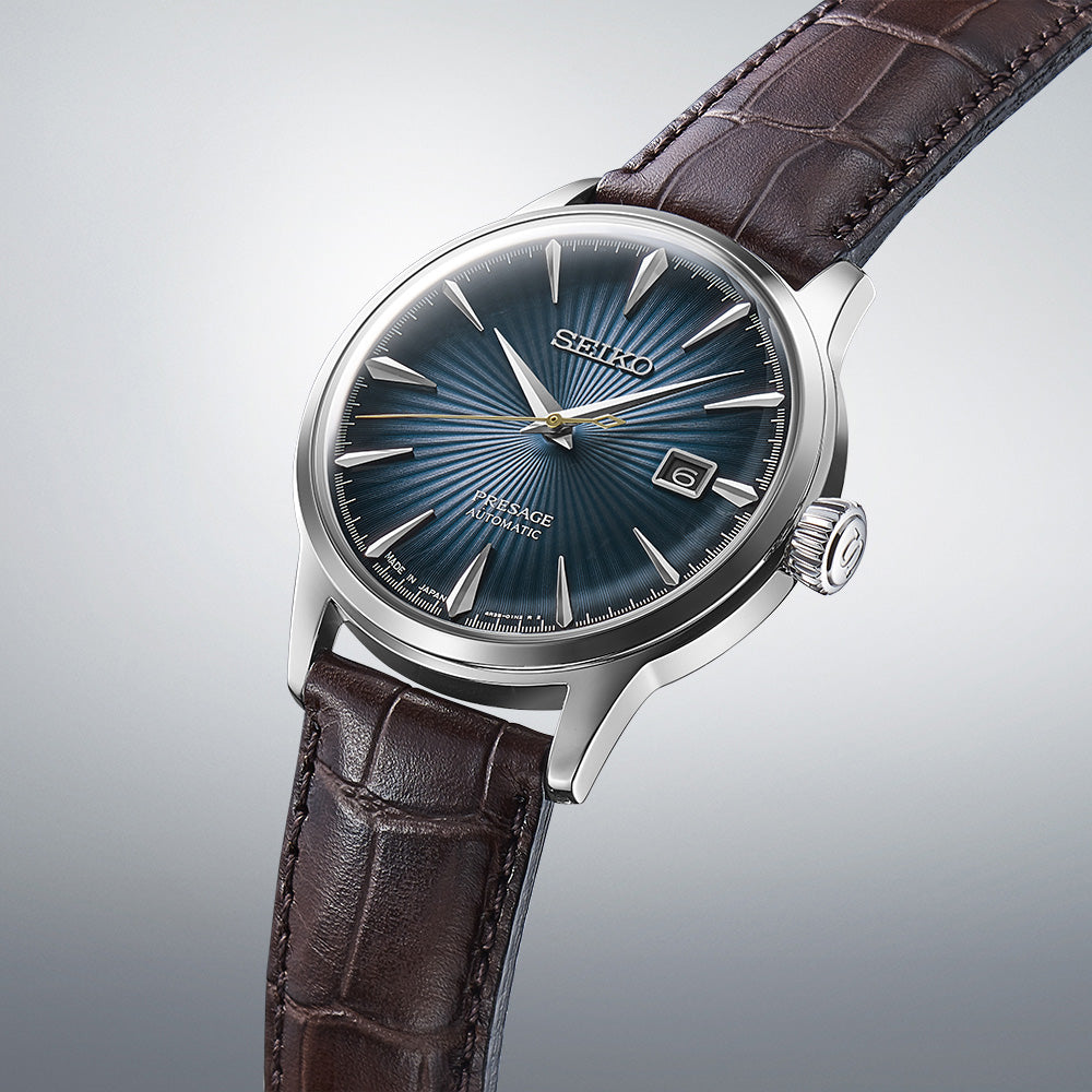 Seiko Presage SRPK15J 'Midnight Blue Moon' Cocktail Time Watch