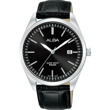 Load image into Gallery viewer, Alba AS9S27X Black Leather Mens Watch