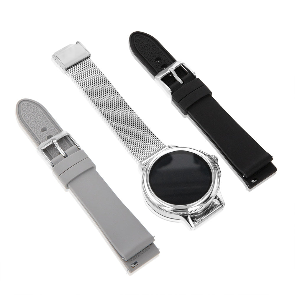 Active Pro Call+ Connect II Silver Smart Watch Box Set with 3 Band Opt