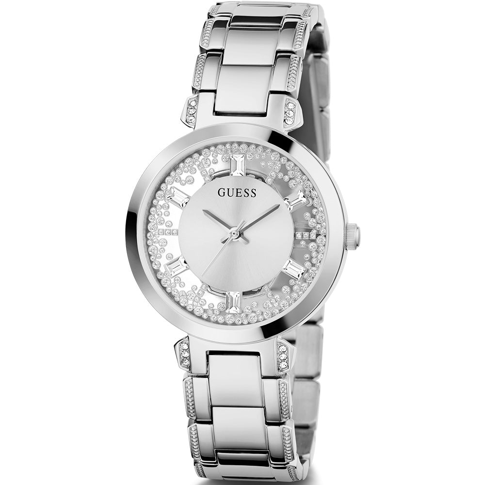 Guess GW0470L1Crystal Clear Silver Tone Ladies Watch