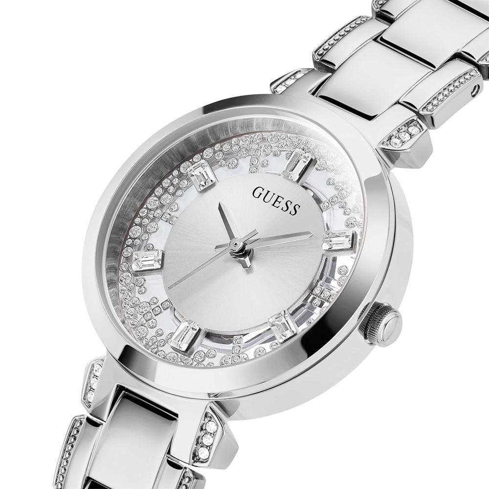Guess GW0470L1Crystal Clear Silver Tone Ladies Watch