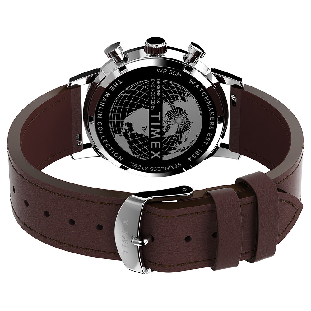 Timex TW2W10200     Marlin Quartz Chonograph Mens Leather Watch