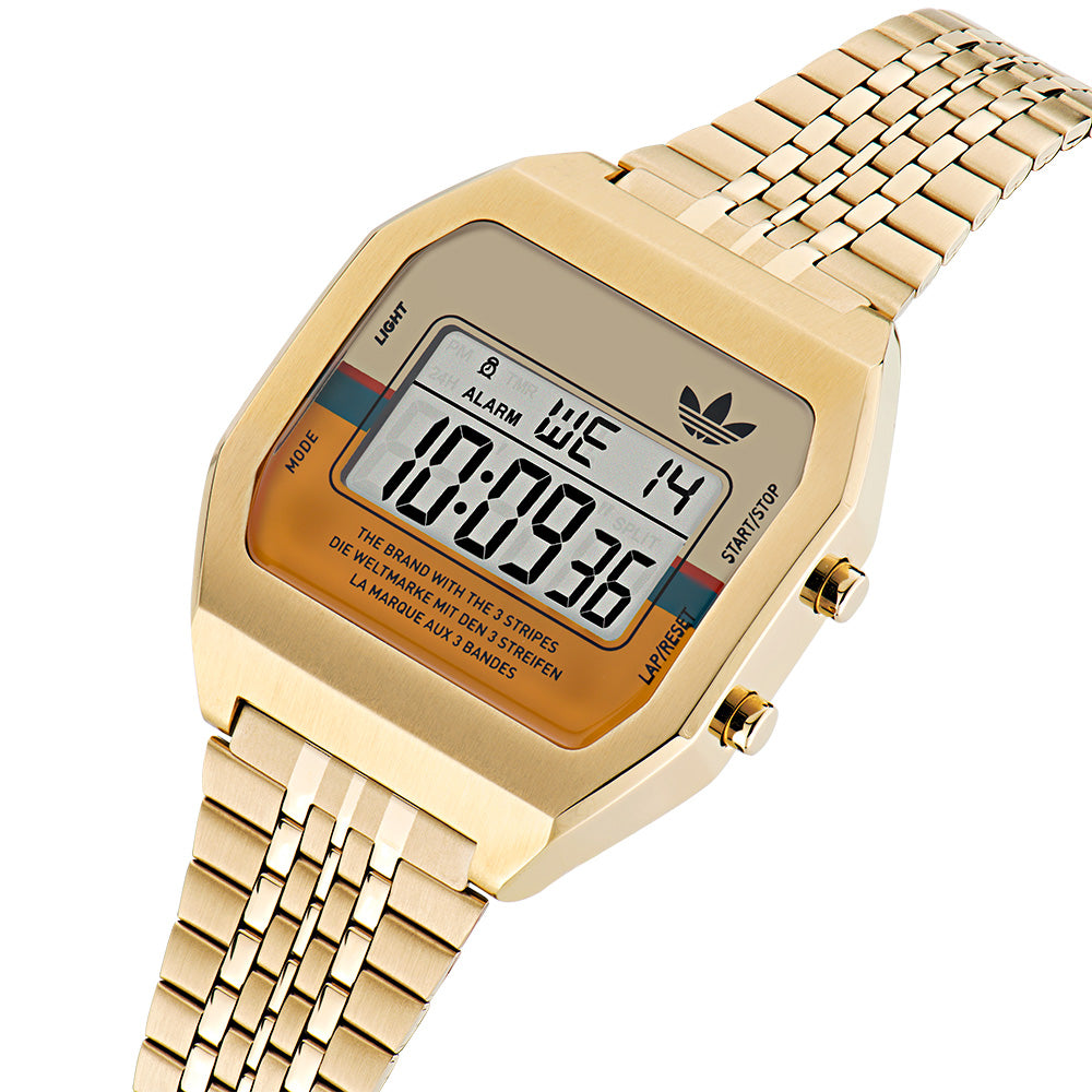 Adidas AOST23555 Digital Two Gold Tone Unisex Watch – Watch Depot