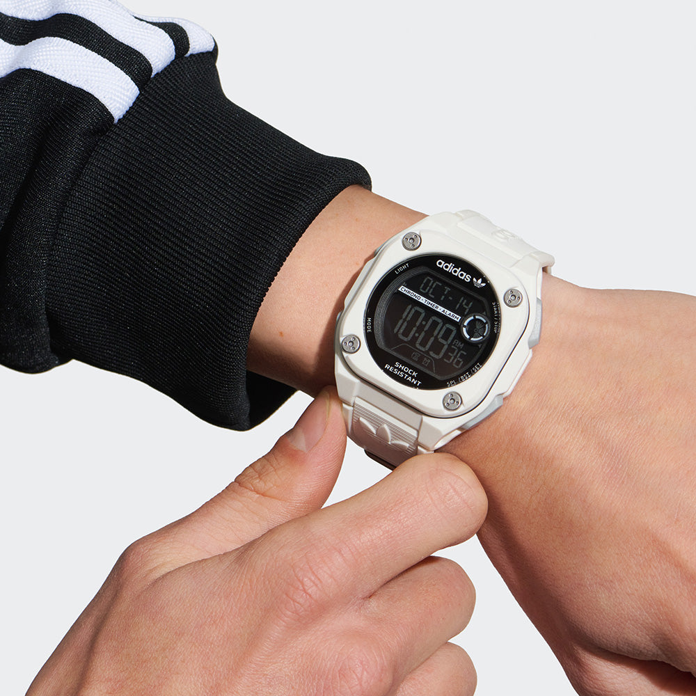 Adidas AOST23062 City Tech Two White Mens Watch – Watch Depot