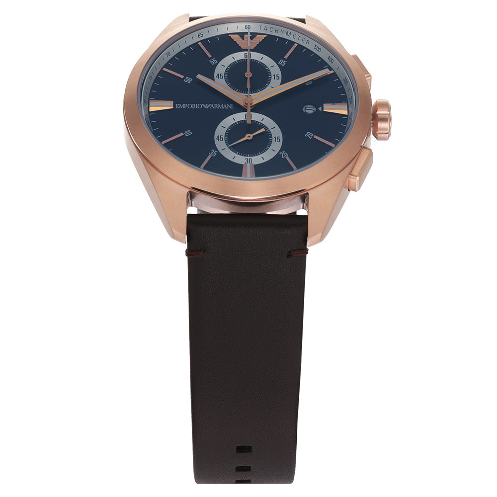 Emporio Armani AR11554 Claudio Chronograph Leather Mens Watch – Watch Depot