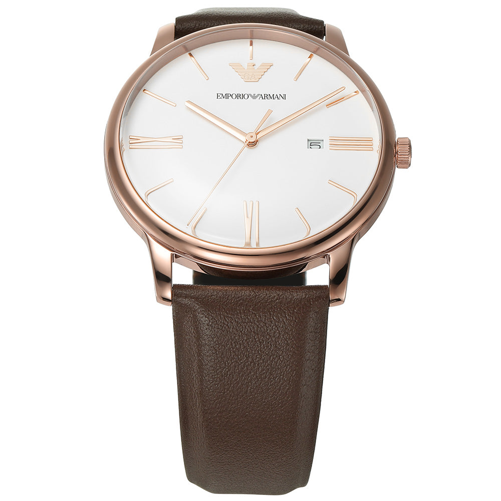 Emporio Armani AR11572 Minimalist Mens Leather Watch – Watch Depot