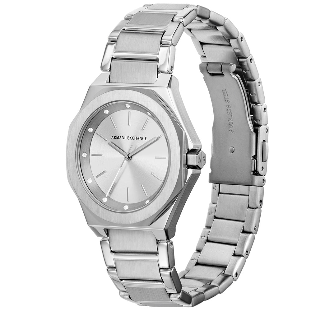 Armani Exchange AX4606 Andrea Silver Tone Ladies Watch