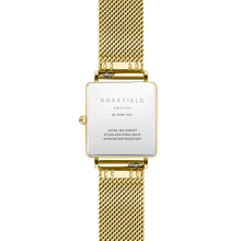 Load image into Gallery viewer, Rosefield QWSG-Q021 The Boxy Gold Tone Mesh Band Ladies Watch