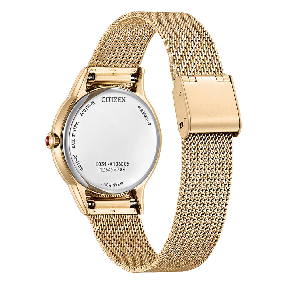 Citizen Eco-Drive EM0818-82X Gold Tone Ladies Watch