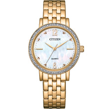 Load image into Gallery viewer, Citizen EL3103-57D Mother of Pearl Gold Tone Quartz Ladies Watch