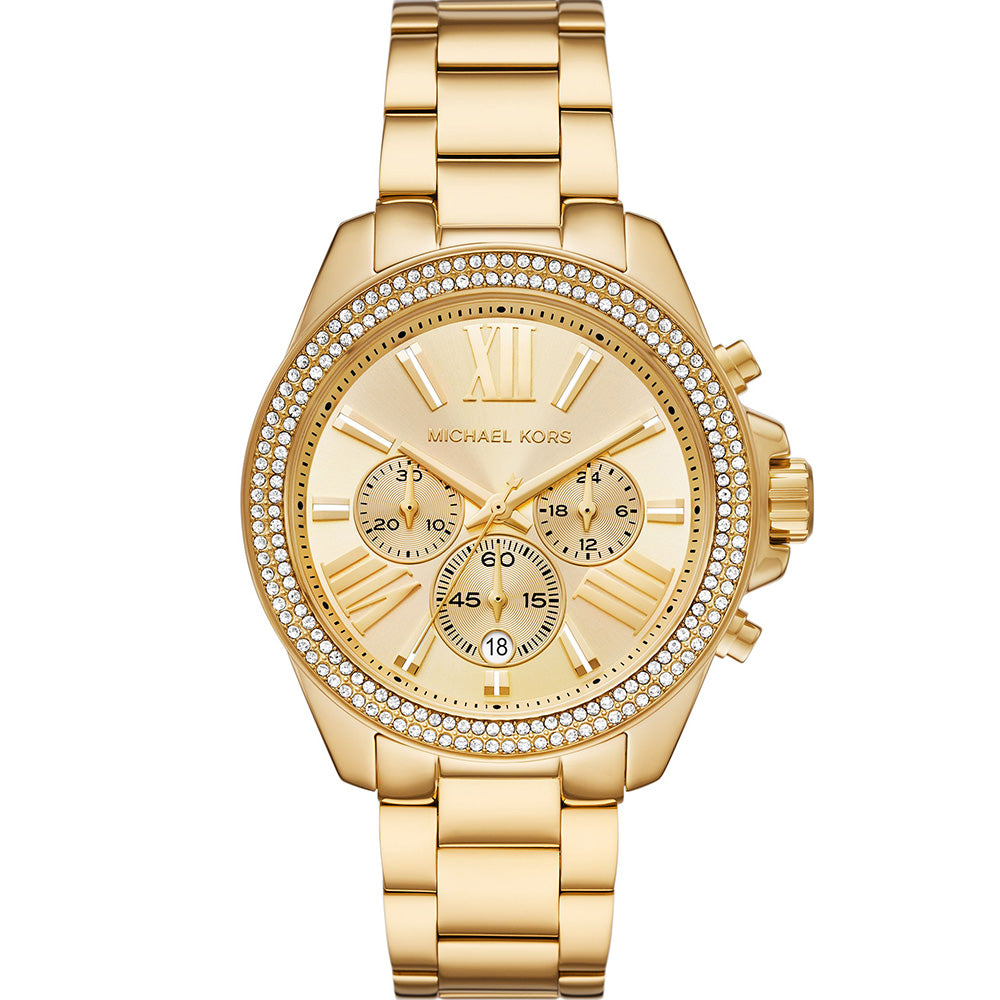 Michael Kors MK7428 Gold Chronograph Ladies Watch – Watch Depot