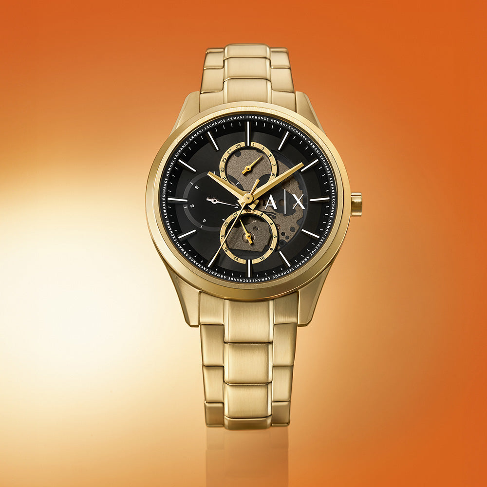 Armani Exchange AX1875 Dante Multifunction Gold Tone Gents Watch – Watch  Depot
