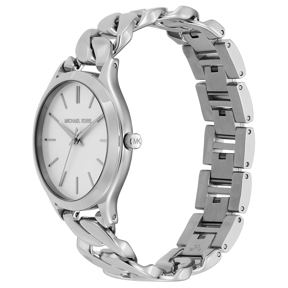 Michael Kors MK7474 Slim Runway Silver Ladies Watch