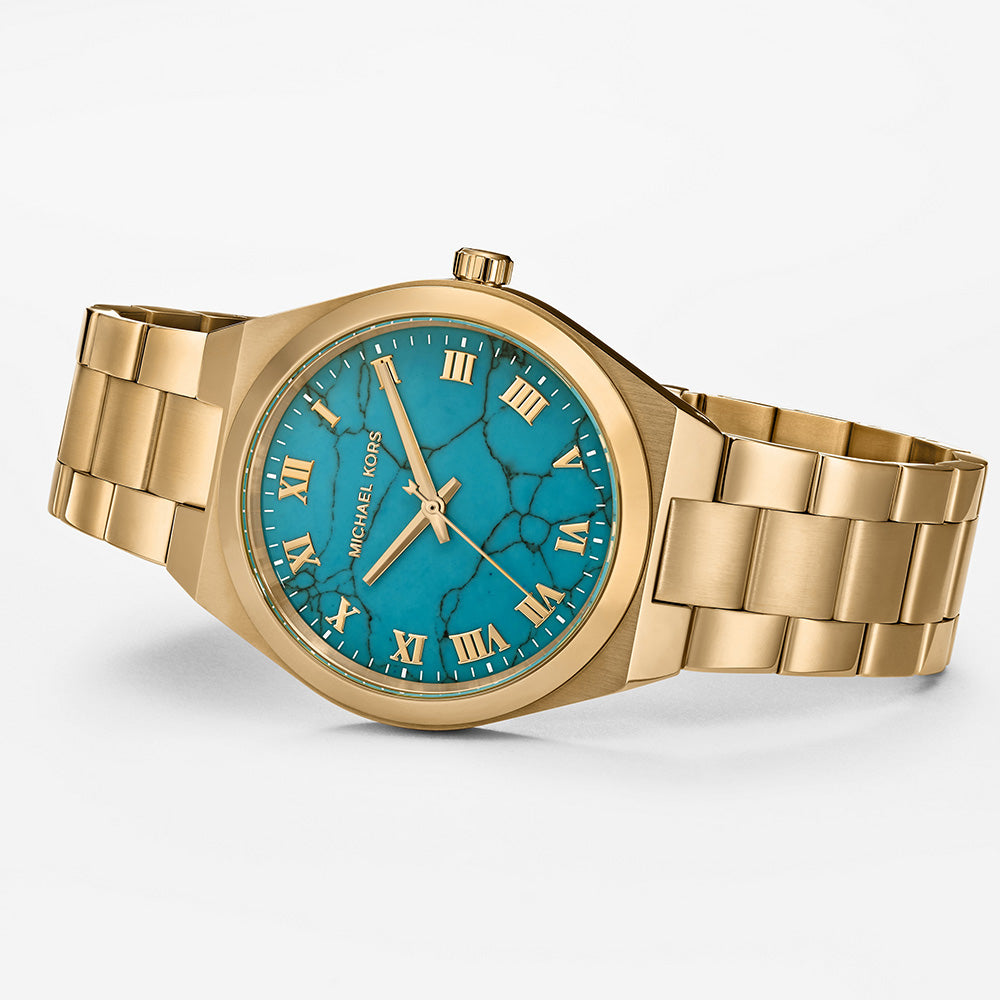 Michael Kors MK7460 Lennox Turquoise Gold Ladies Watch