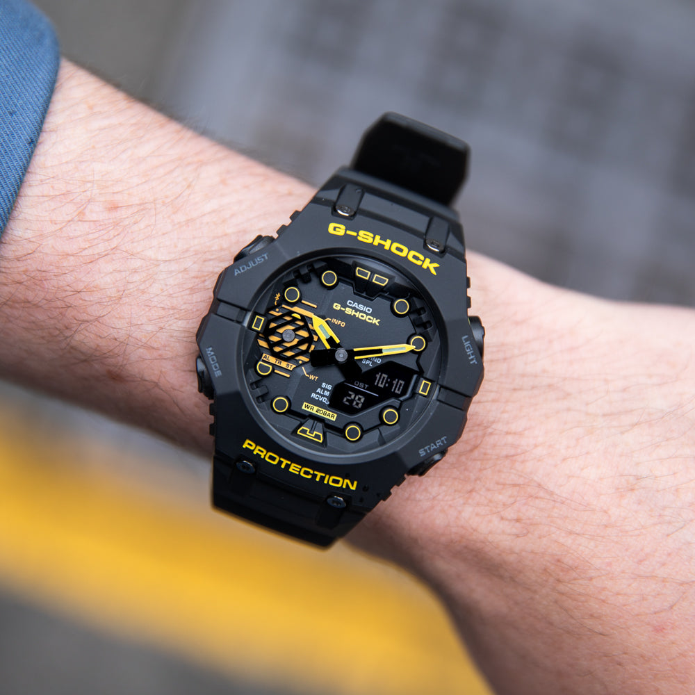 G-Shock GAB001CY-1A Black and Caution Yellow Mens Watch – Watch Depot