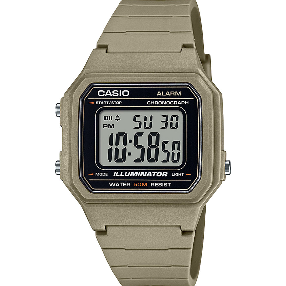 Casio W217H-5A Utility Green Digital Watch