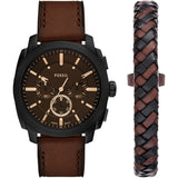Fossil FS6102SET Machine + Woven Bracelet