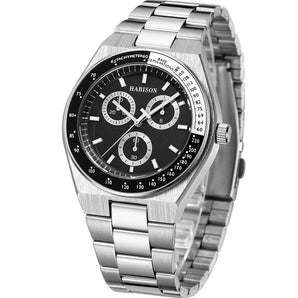 Harison Santos XM574-3 Stainless Steel Watch with Decorative Sub Dials