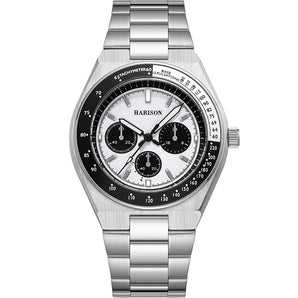 Harison Santos XS574-SBW Stainless Steel Watch with Decorative Sub Dials