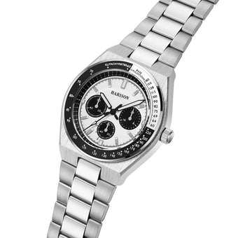 Harison Santos XS574-SBW Stainless Steel Watch with Decorative Sub Dials