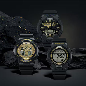 G-Shock Black & Gold GD010GB-1A9 Digital