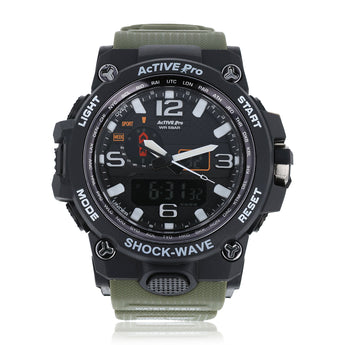 Active Pro 1545D Digital Army Green Sports Watch
