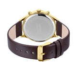 Harison Ezra GH025-YBBR 40mm Brown Leather Watch with Imitation Sub Dials
