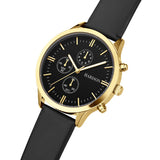 Harison Ezra GH025-YBB 40mm Black Leather Watch