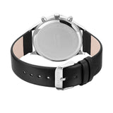 Harison Ezra GH025-SBB 40mm Black Leather Watch with Imitation Sub Dials