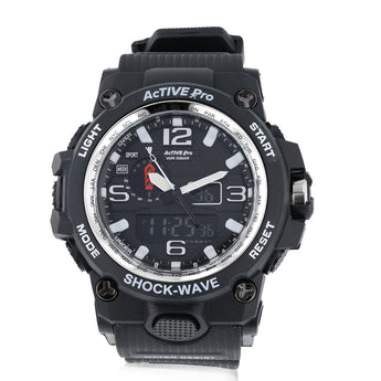 Active Pro 1545D Digital Black Silver Sports Watch