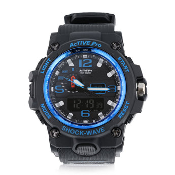 Active Pro 1545D Digital Black Blue Sports Watch