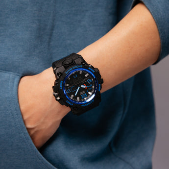 Active Pro 1545D Digital Black Blue Sports Watch