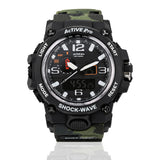 Active Pro 1545D Digital Camo Green Sports Watch