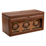 Brogue Triple Watch Winder With Storage