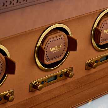 Brogue Triple Watch Winder With Storage