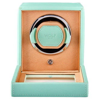 Cub Seltzer Single Watch Winder with Cover Mint/Peach