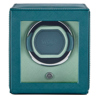 Cub Seltzer Single Watch Winder with Cover Teal/Mint