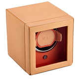 Cub Seltzer Single Watch Winder with Cover Peach/Orange