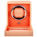 Cub Seltzer Single Watch Winder with Cover Peach/Orange
