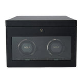 British Racing Double Watch Winder with Storage Black